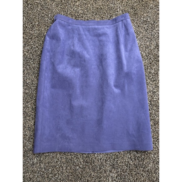 Lavender Moon Dresses & Skirts - Vintage Suede Lavender Skirt Size‎ 18 Brownstone Studio E12 Pencil Classic E12